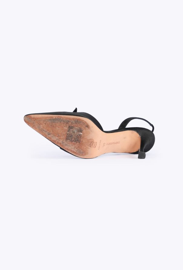 Manolo Blahnik Vintage Embellished Slingback Heels - 5