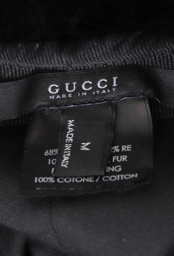 Gucci Rabbit Fur Monogram Cap - 7