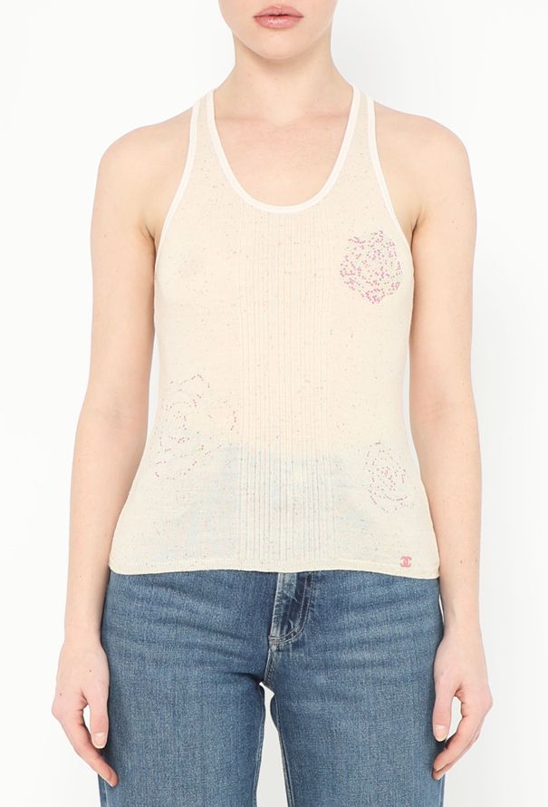 Chanel 2004 Embellished 'CC' Camélia Top - 1
