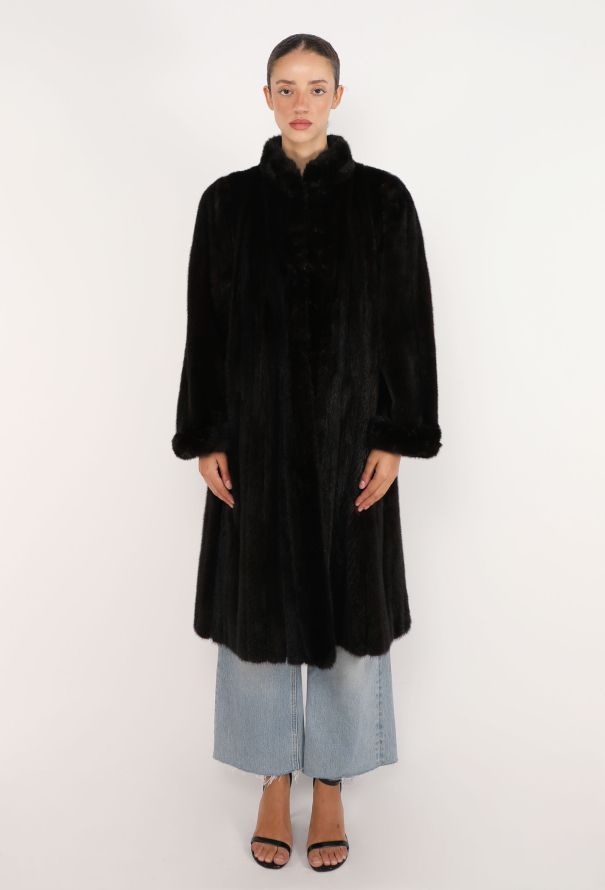 Saint Laurent Vintage Mink Fur Coat - 2