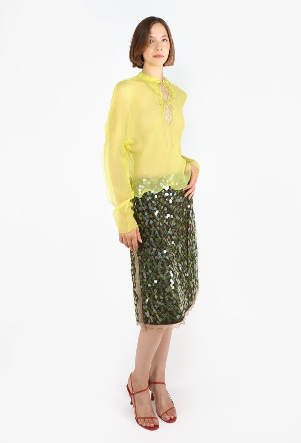 Fendi Sequin Chiffon Skirt Ensemble, S/S 2000 - 7
