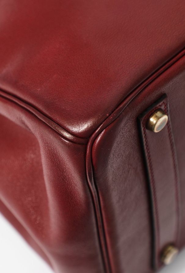 STUNNING Rouge H Box Leather Birkin 35, Authentic & Vintage