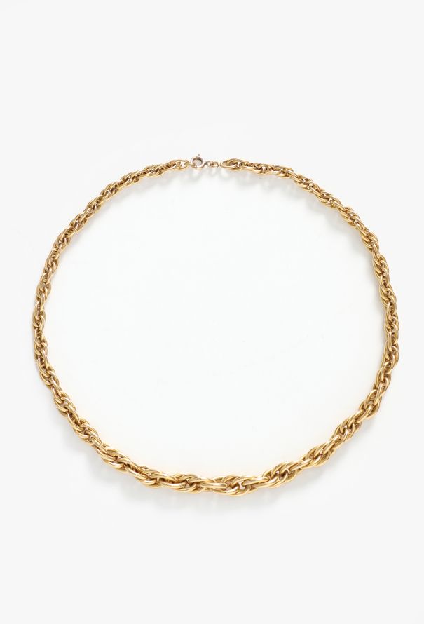 Vintage Fine Jewelry 18K Yellow Gold Woven-Link Necklace - 1