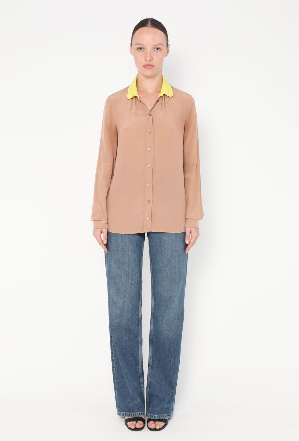 Gucci Resort 2012 Bicolor Silk Blouse - 4 Gucci Resort 2012 Bicolor Silk Blouse - 4