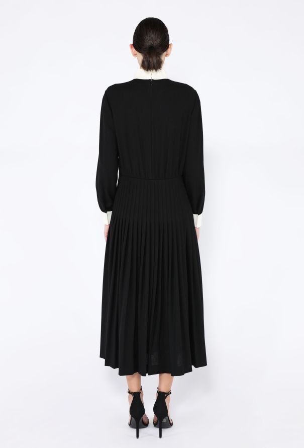 Céline 2020 Bicolor Pleated Bib Dress - 4