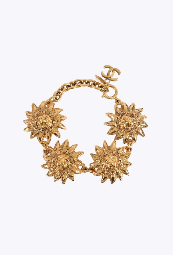 Chanel Vintage Lion Sun Link Bracelet, 1980s - 1