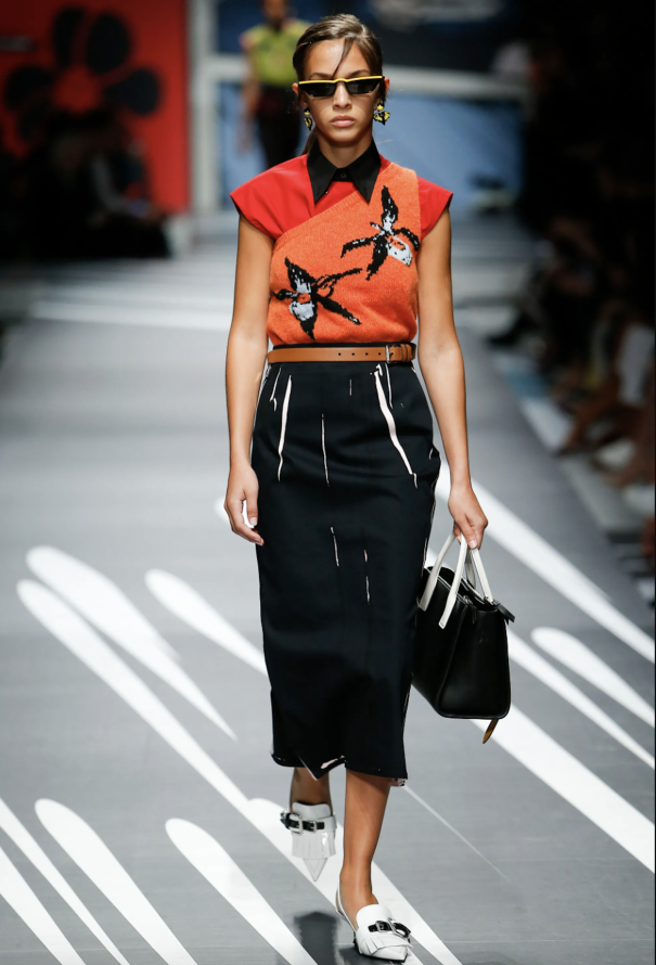 Prada Brushstroke Tailored Skirt, S/S 2018 - 2