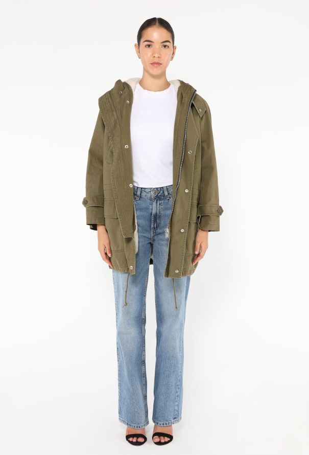 Saint Laurent 2015 Hooded Shearling Lined Parka - 1