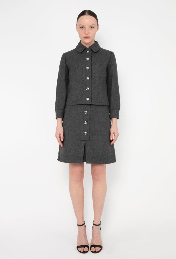 Lanvin 1960s Felted Cropped Mod Ensemble - 3