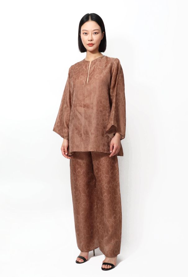 Oscar De La Renta Paisley Print Silk Ensemble - 2 Oscar De La Renta Paisley Print Silk Ensemble - 2