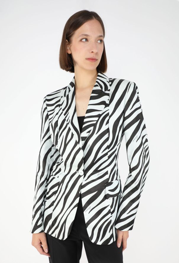 Gucci S/S 1996 Zebra Print Suit - 1
