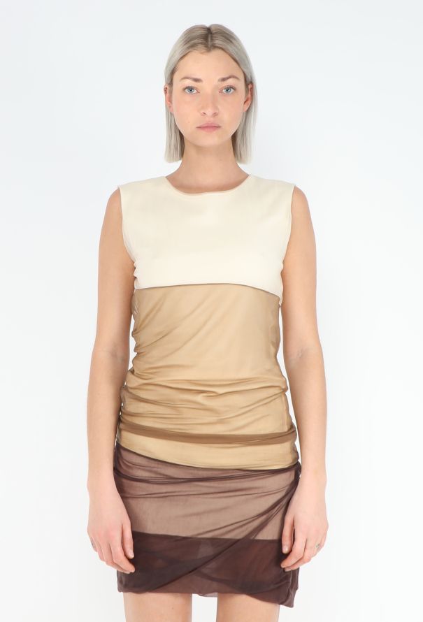 Helmut Lang COLLECTOR S/S 1990 Tonal Overlay Dress - 5