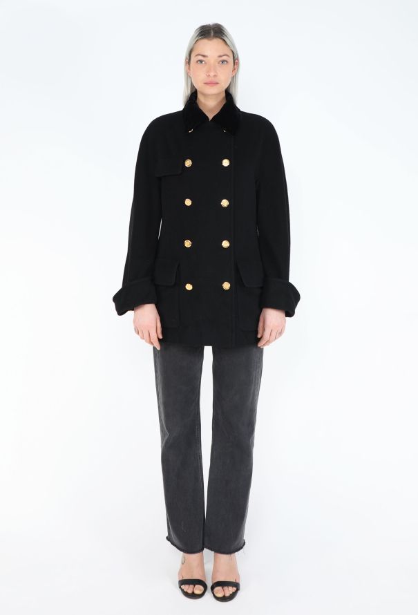 Chanel Rare Fall 1991 Cashmere 'CC' Peacoat - 2