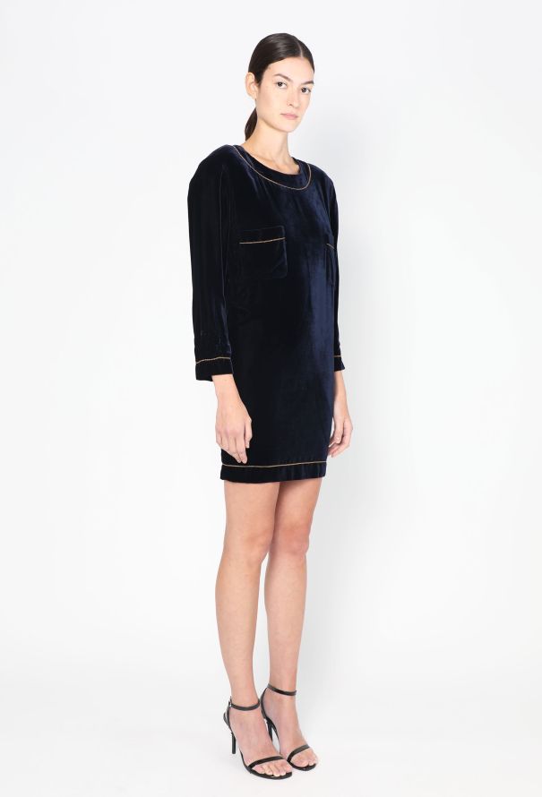 Chanel RARE 1995 Haute Couture Velvet Dress - 4 Chanel RARE 1995 Haute Couture Velvet Dress - 4