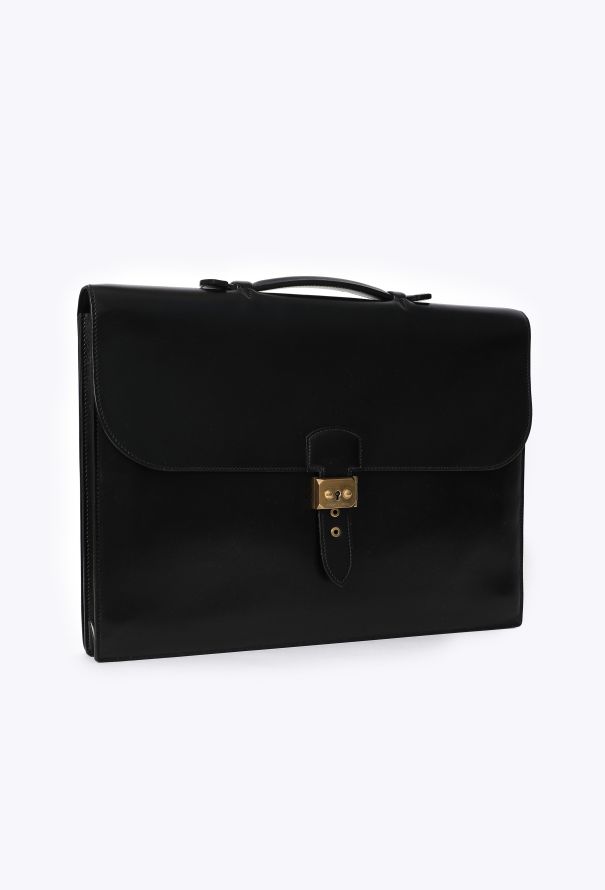 Hermès Vintage Black Box Quirus Briefcase - 2