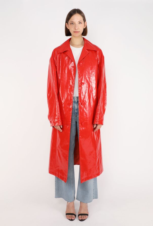 Jil Sander Patent Linen Trench Coat, S/S 2025 - 4