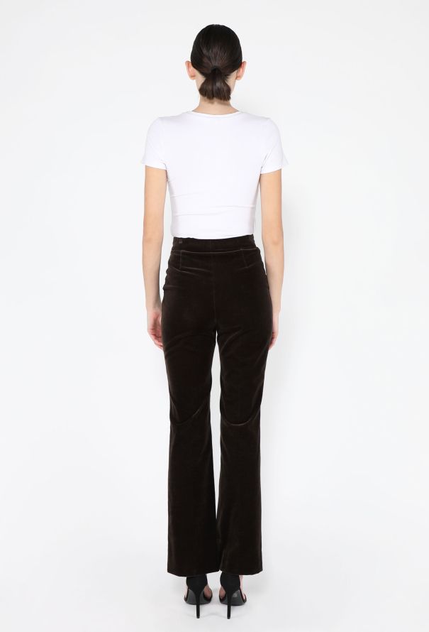 Loro Piana Gaby Velvet Flared Trousers, F/W 2024 - 4