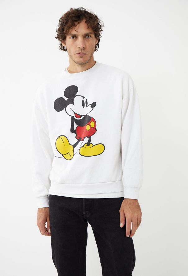Men's Vintage '80s Mickey Mouse Disney Sweatshirt - 1