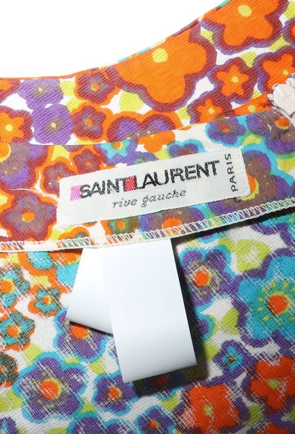 Saint Laurent ULTRA RARE Early '70s Millefleurs Peasant Dress - 5