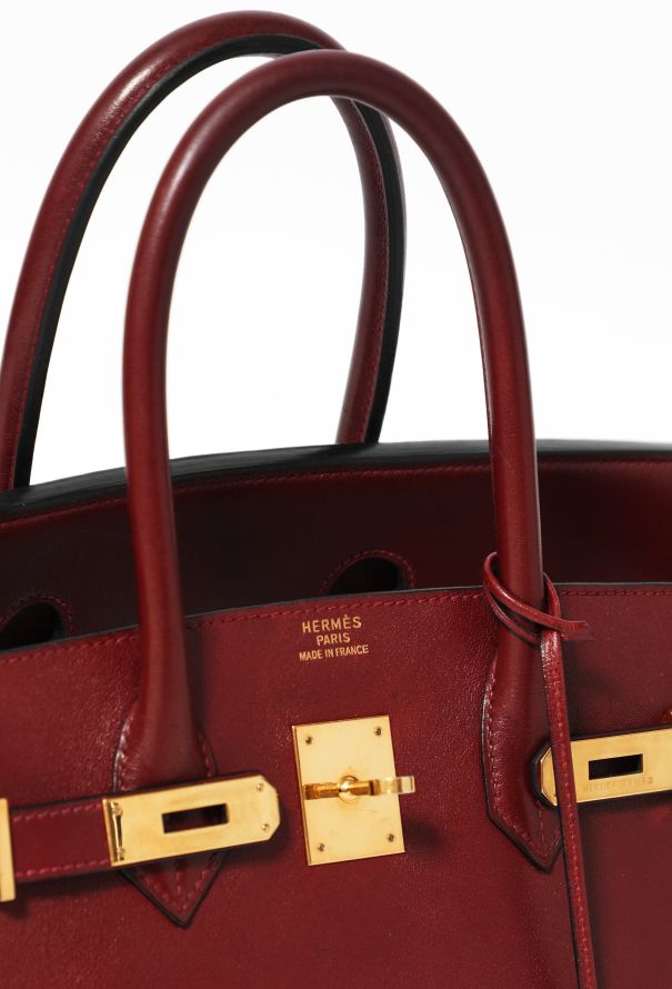 Hermes Birkin bag 30 Rouge H Epsom leather Gold hardware