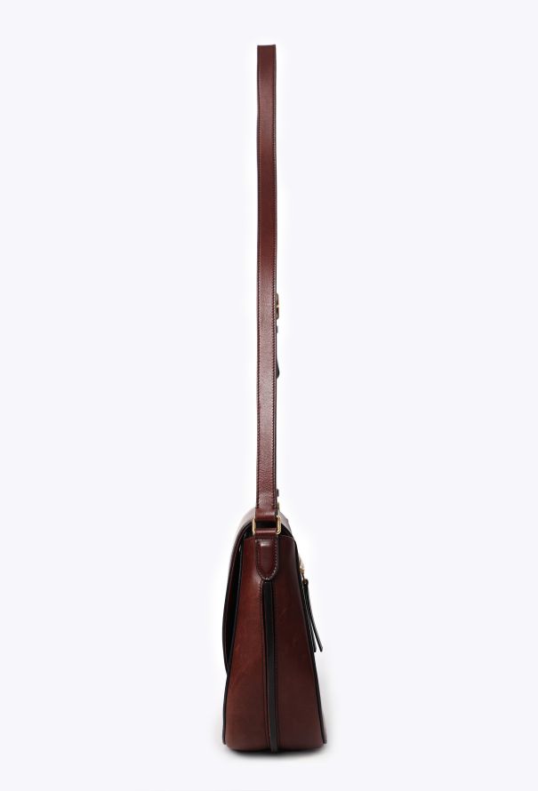Céline Burgundy Medium Trotteur Crossbody Bag - 5