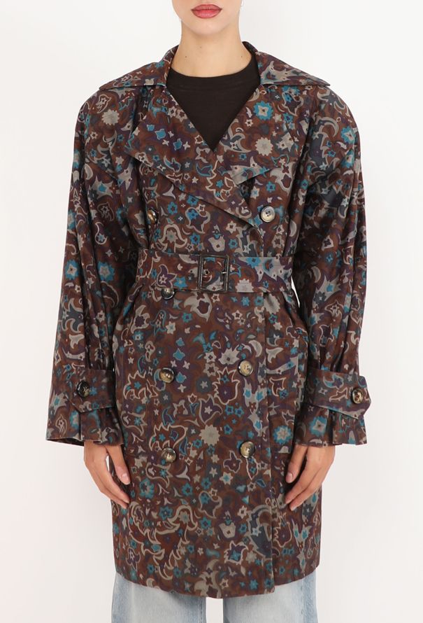 Saint Laurent Jacquard Print Trench-Coat, F/W 1985 - 3