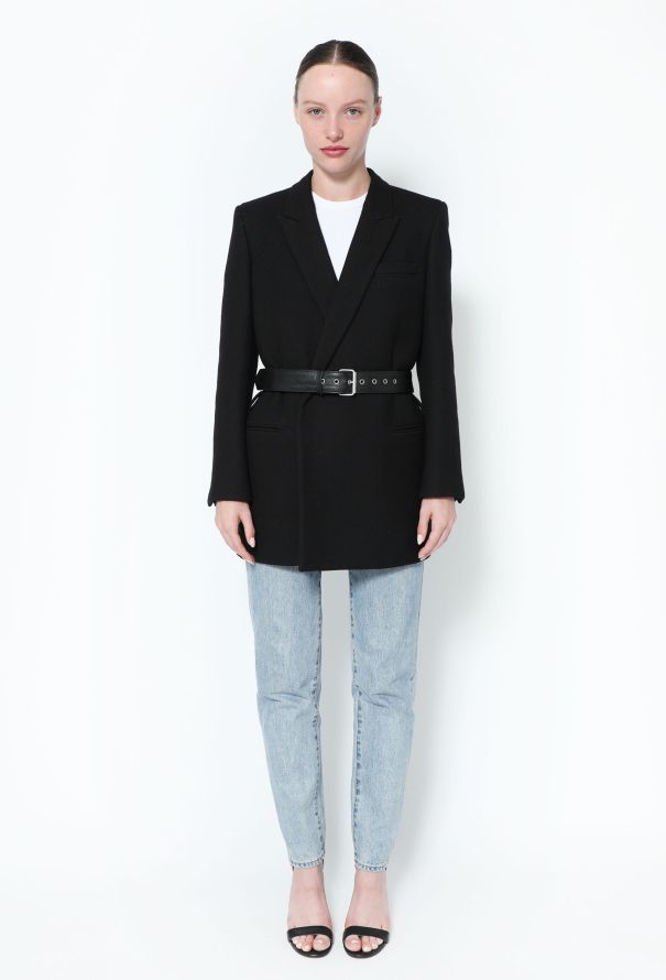 Saint Laurent 2015 Belted Twill Jacket - 1
