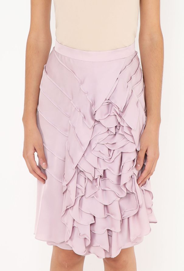 Saint Laurent S/S 2003 Ruched Silk Rose Skirt - 5 Saint Laurent S/S 2003 Ruched Silk Rose Skirt - 5