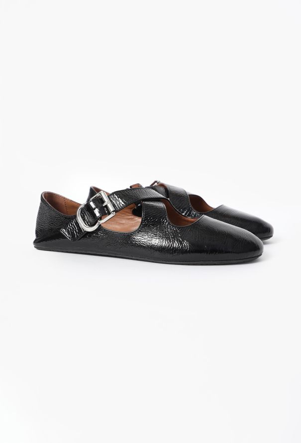 Alaïa 2024 Patent Crossover Ballerinas - 3