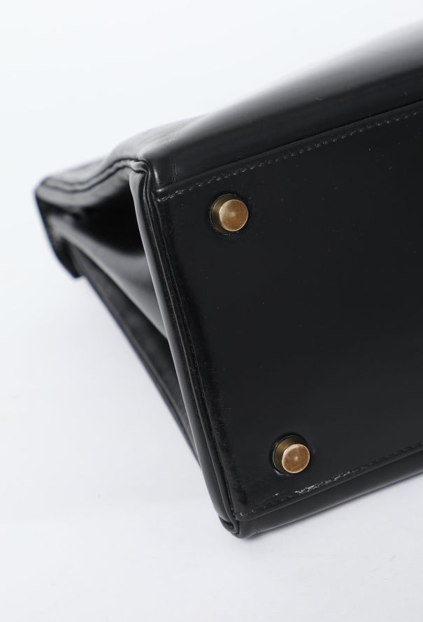 Hermès Exquisite Vintage Black Box Kelly Retourné 28 - 11