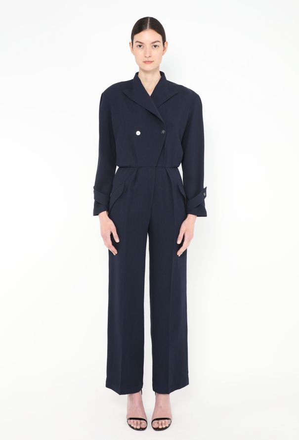 Thierry Mugler Early '90s Cinched Emblem Jumpsuit - 1