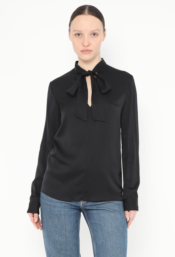 The Row Classic Silk Lavallière Blouse - 1