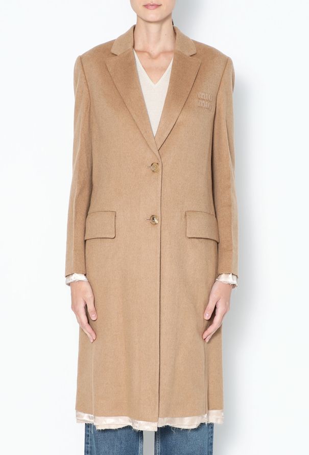 Miu Miu S/S 2022 Camel Logo Coat - 5
