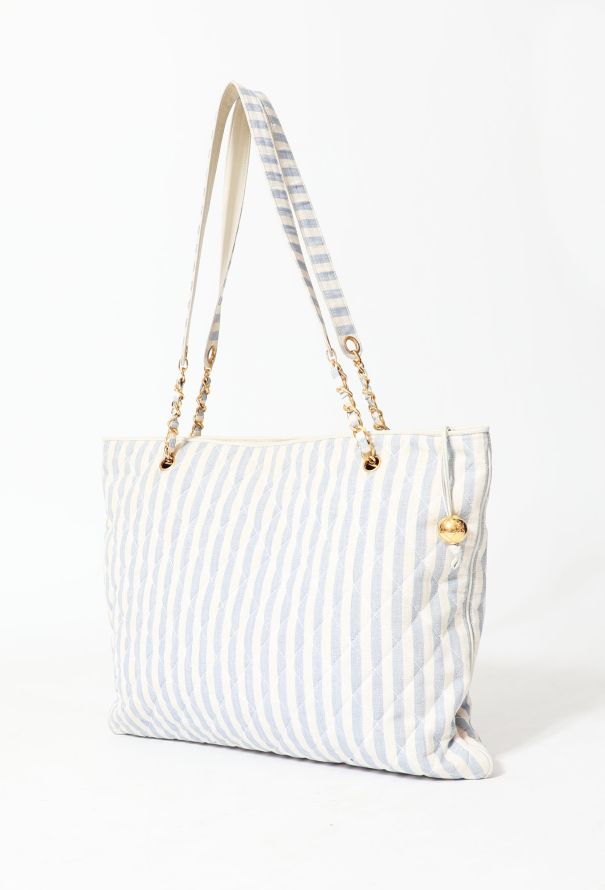 ICONIC 90s Cruise Jumbo Striped Tote, Authentic & Vintage