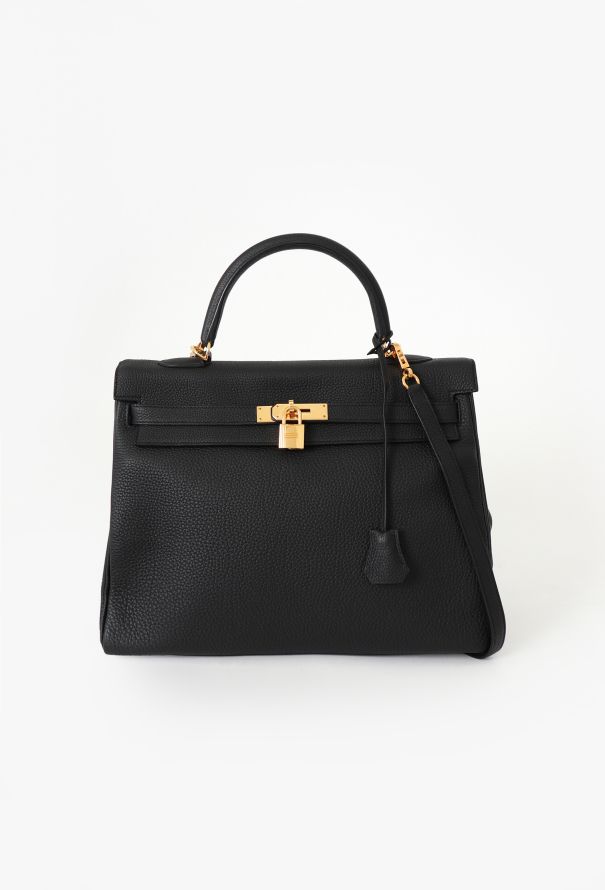 Hermès 2019 NEW Black Togo Kelly Retourné 35 - 3