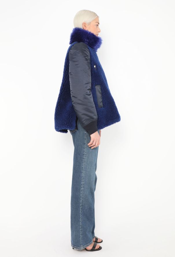 Sacai F/W 2021 Fleece Bomber Jacket - 6 Sacai F/W 2021 Fleece Bomber Jacket - 6