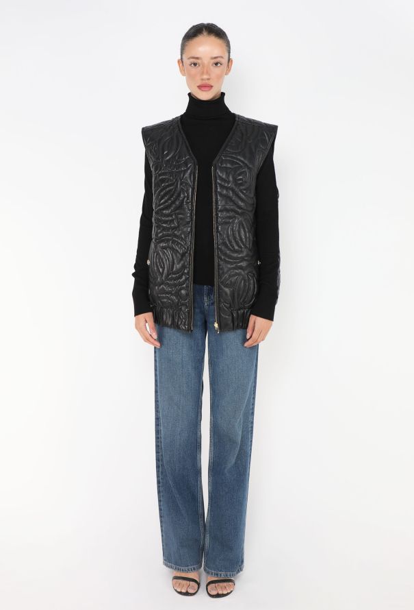 Chanel 2022 Reversible Lambskin 'CC' Vest - 7