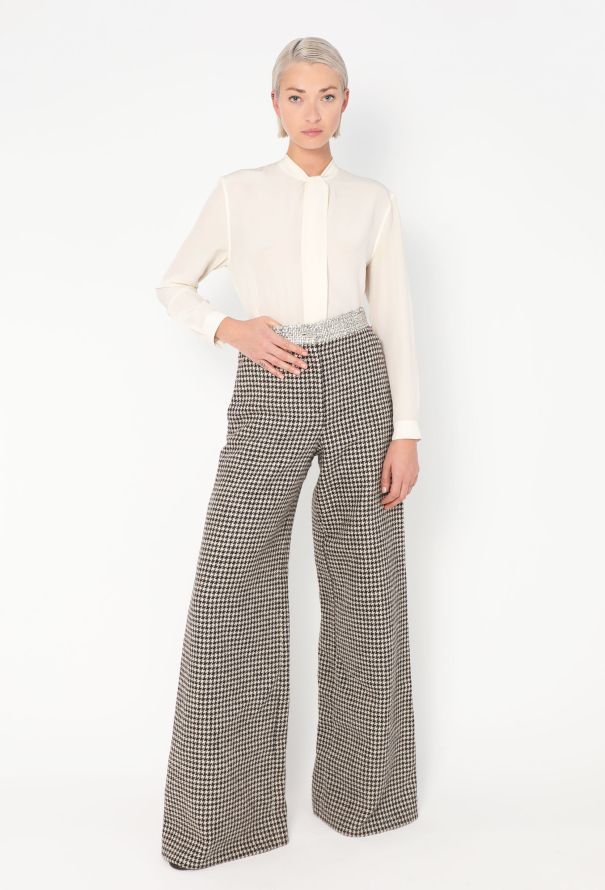 Chanel F/W 2015 Iridescent Houndstooth Trousers - 1