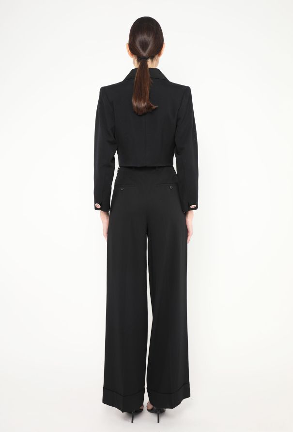 Saint Laurent 1993 Cropped Smoking Blazer - 4