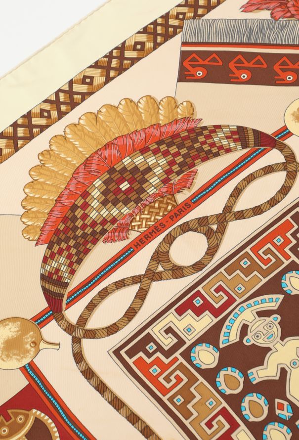 Hermès 'Huaca Piru' 90cm Silk Carré - 4