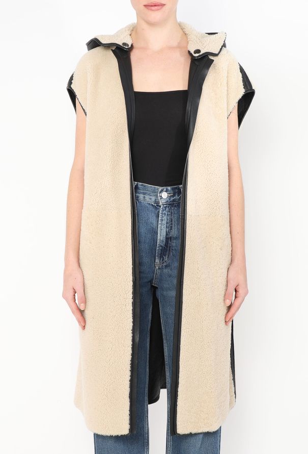 Céline Fall 2010 Shearling Hooded Vest - 4