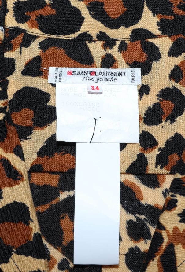 Saint Laurent F/W 1986 Cheetah Safari Top - 6 Saint Laurent F/W 1986 Cheetah Safari Top - 6