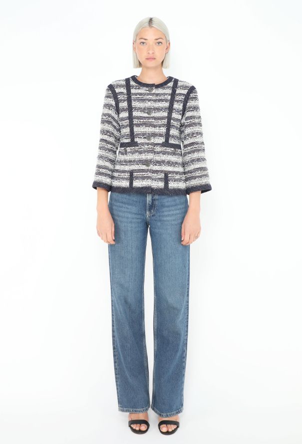 Chanel Striped Tweed Skirt Ensemble - 6 Chanel Striped Tweed Skirt Ensemble - 6