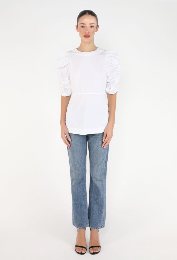 Céline 2017 Ruched Poplin Blouse - 2