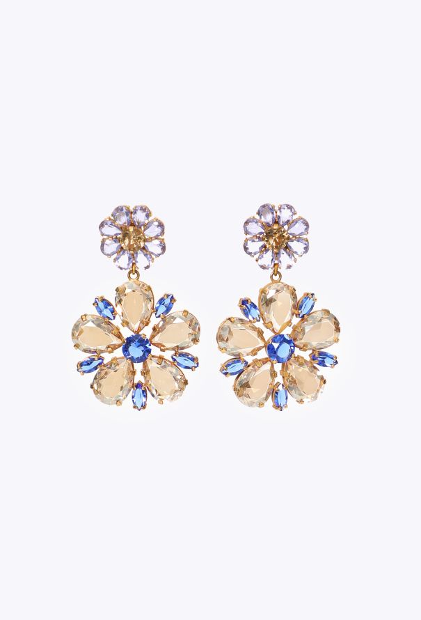 Dolce & Gabbana Crystal Daisy Clip-On Earrings - 1
