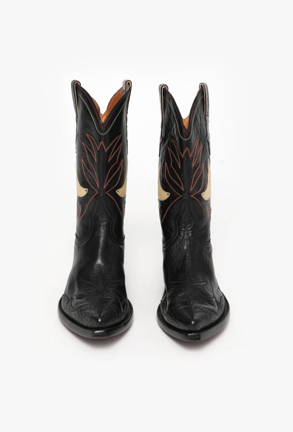 Western Leather Cowboy Boots - 3 Western Leather Cowboy Boots - 3