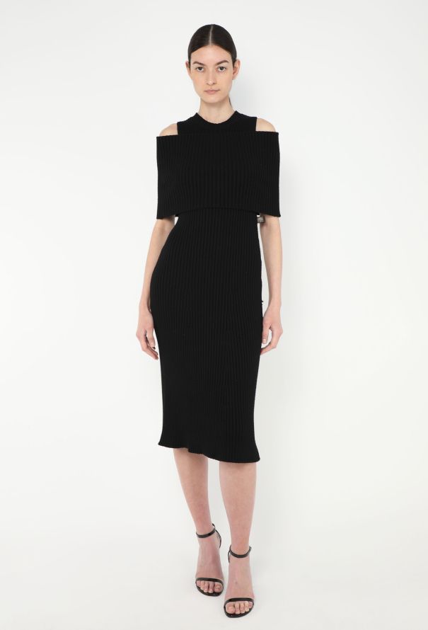Louis Vuitton 2018 Ribbed Off-Shoulder Dress - 1