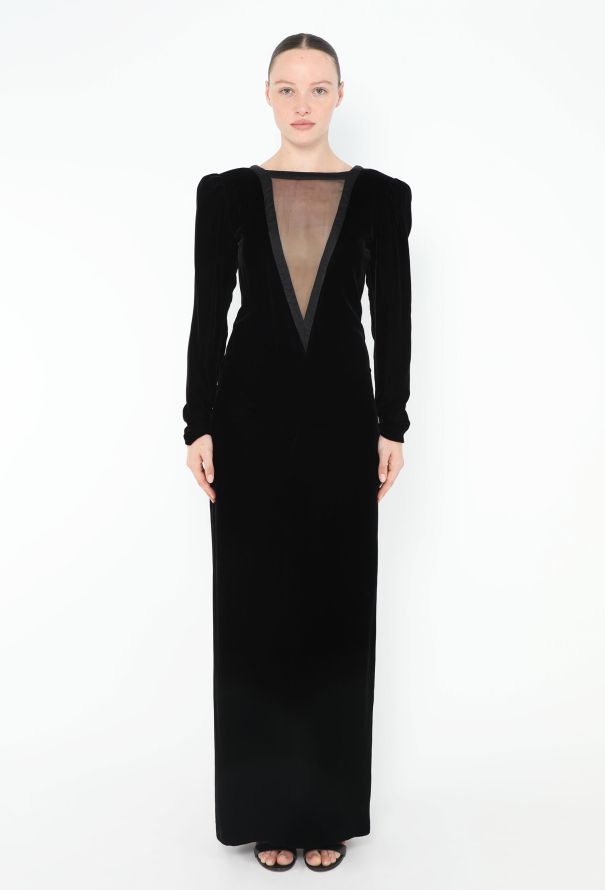 Courrèges '70s Open-Back Velvet Gown - 4