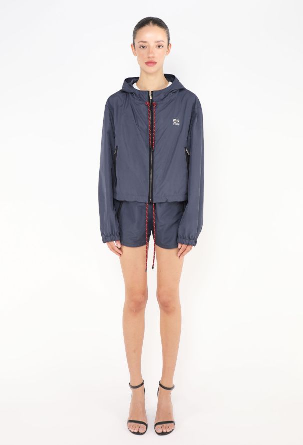Miu Miu 2024 Hooded Logo Windbreaker - 4 Miu Miu 2024 Hooded Logo Windbreaker - 4