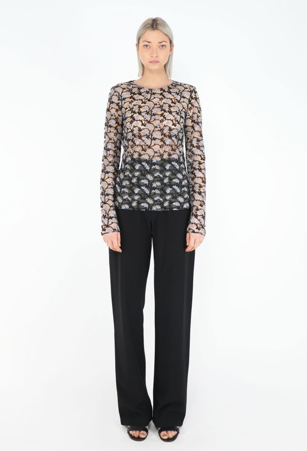 Dior Pre-Fall 2016 Embroidered Mesh Top - 2